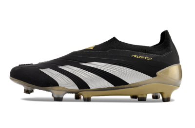Adidas Predator Accuracy+ FG Low-Tops Soccer Cleats - Black/White/Gold