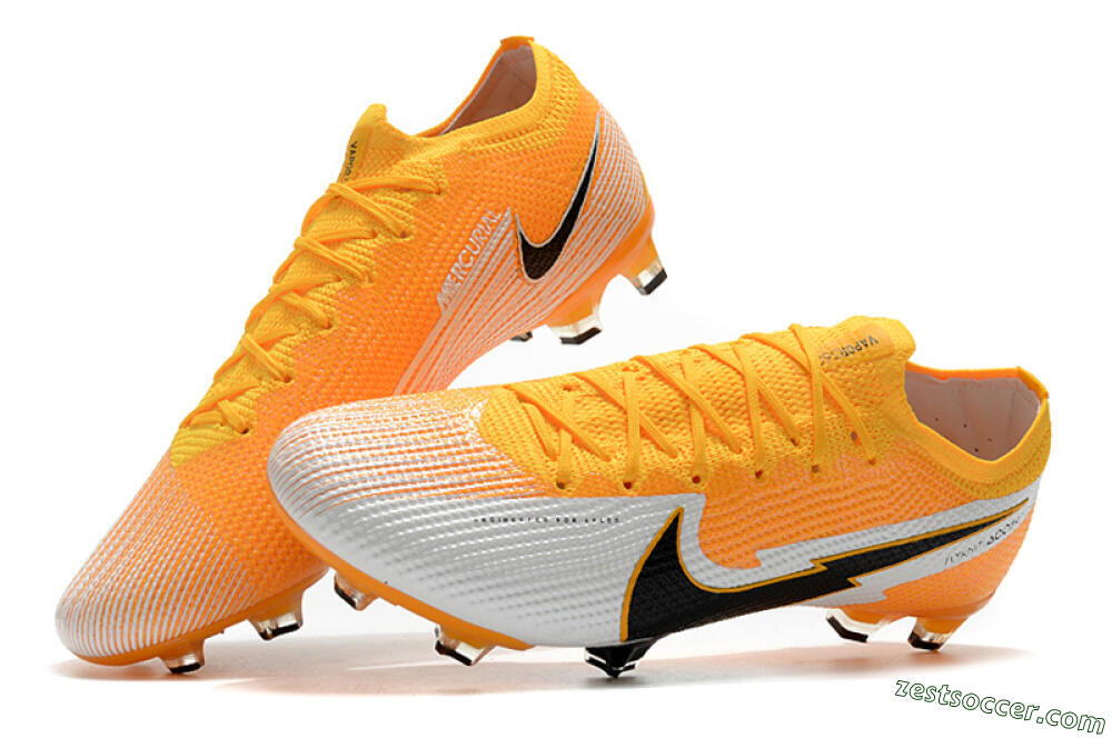Nike Air Zoom Mercurial Vapor 13 Elite FG Low-Tops Soccer Cleats - Orange/White/Black 6
