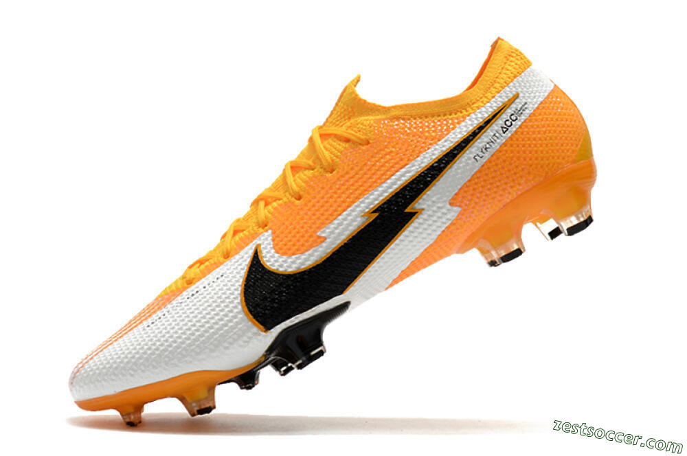 Nike Air Zoom Mercurial Vapor 13 Elite FG Low-Tops Soccer Cleats - Orange/White/Black 8