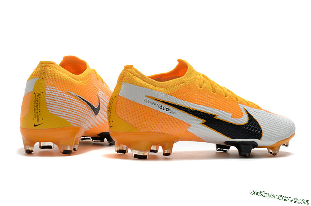 Nike Air Zoom Mercurial Vapor 13 Elite FG Low-Tops Soccer Cleats - Orange/White/Black 9
