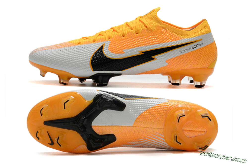 Nike Air Zoom Mercurial Vapor 13 Elite FG Low-Tops Soccer Cleats - Orange/White/Black 1