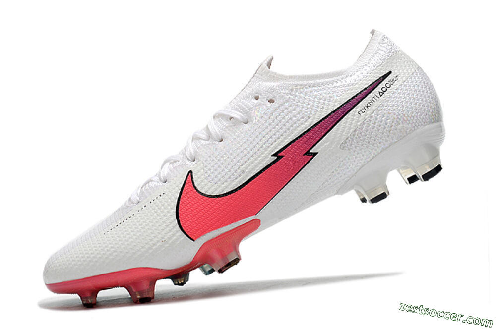Nike Air Zoom Mercurial Vapor 13 Elite FG Low-Tops Soccer Cleats - White/Red/Blue 8