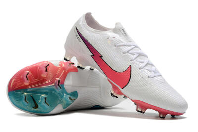 Nike Air Zoom Mercurial Vapor 13 Elite FG Low-Tops Soccer Cleats - White/Red/Blue