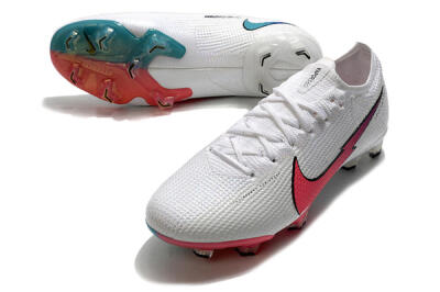 Nike Air Zoom Mercurial Vapor 13 Elite FG Low-Tops Soccer Cleats - White/Red/Blue