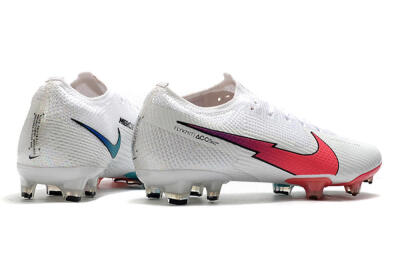Nike Air Zoom Mercurial Vapor 13 Elite FG Low-Tops Soccer Cleats - White/Red/Blue