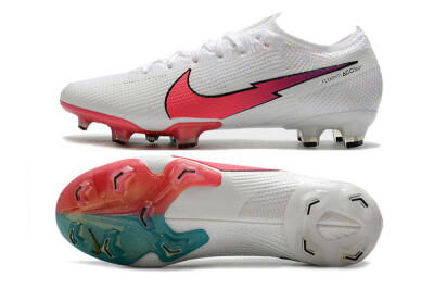 Nike Air Zoom Mercurial Vapor 13 Elite FG Low-Tops Soccer Cleats - White/Red/Blue