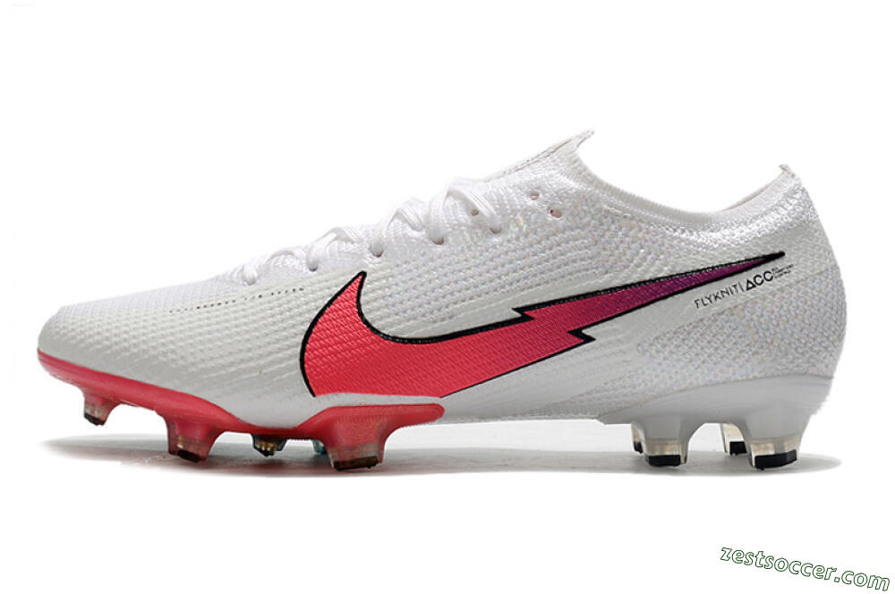 Nike Air Zoom Mercurial Vapor 13 Elite FG Low-Tops Soccer Cleats - White/Red/Blue 2