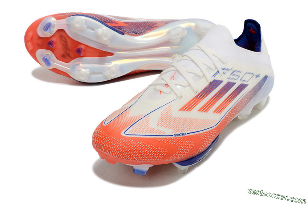 Adidas F50 Adizero FG Low-Tops Soccer Cleats - Red/Blue/White 3