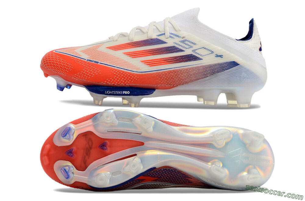 Adidas F50 Adizero FG Low-Tops Soccer Cleats - Red/Blue/White 1