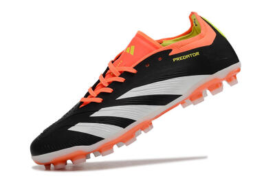 Adidas Predator 24 Elite AG Low-Tops Soccer Cleats - Black/white/Red/Yellow