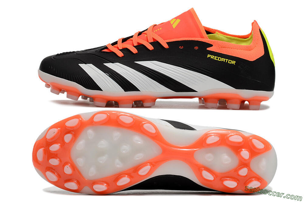 Adidas Predator 24 Elite AG Low-Tops Soccer Cleats - Black/white/Red/Yellow 1