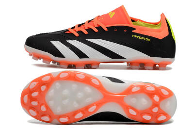 Adidas Predator 24 Elite AG Low-Tops Soccer Cleats - Black/white/Red/Yellow