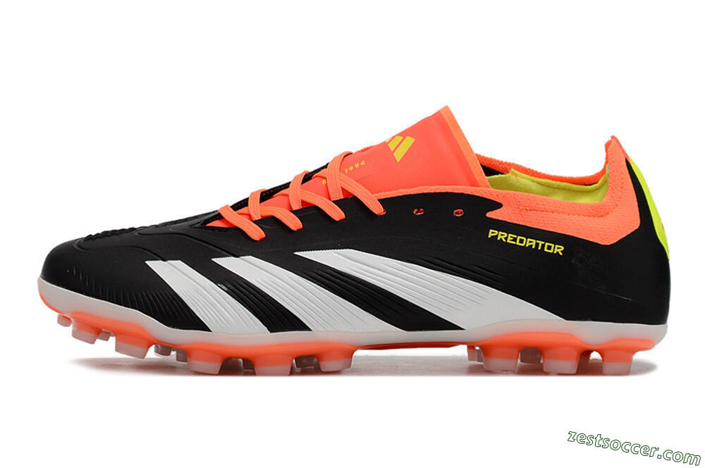 Adidas Predator 24 Elite AG Low-Tops Soccer Cleats - Black/white/Red/Yellow 2