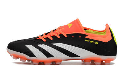 Adidas Predator 24 Elite AG Low-Tops Soccer Cleats - Black/white/Red/Yellow