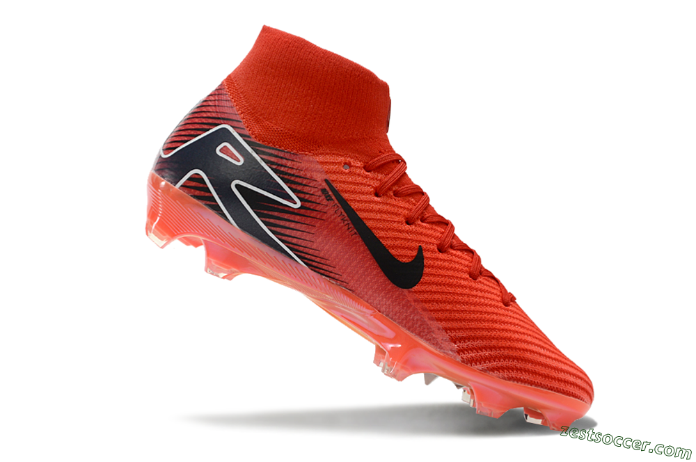 Nike Air Zoom Mercurial Superfly 10 Elite FG High-Tops Soccer Cleats - Red/Black/White 4