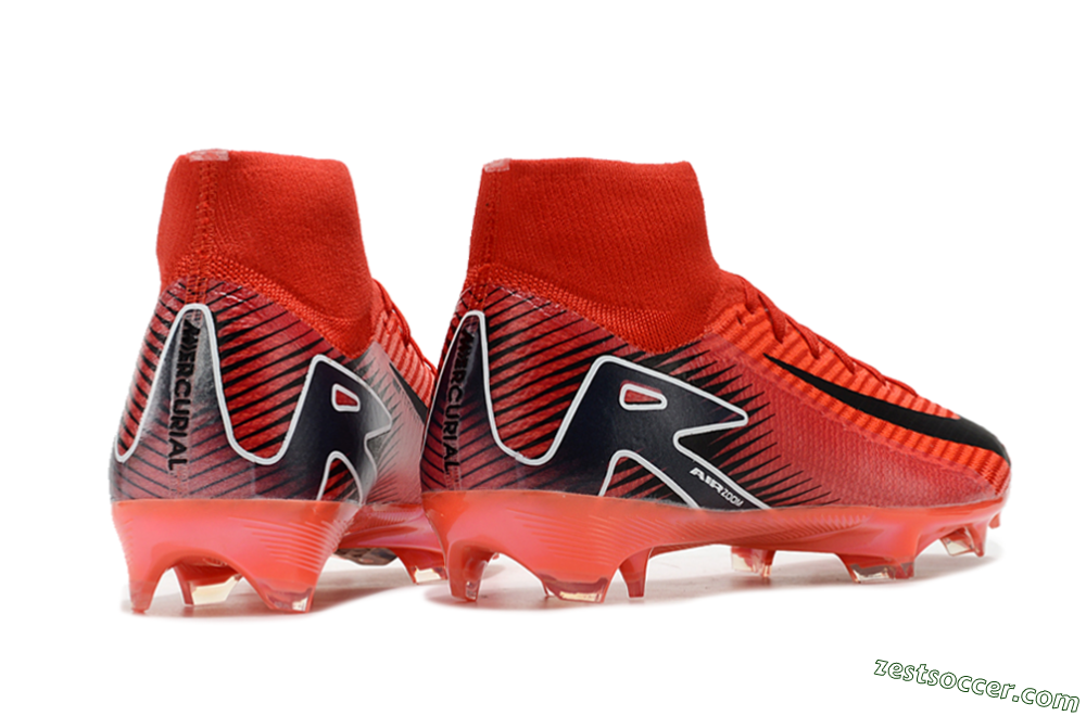 Nike Air Zoom Mercurial Superfly 10 Elite FG High-Tops Soccer Cleats - Red/Black/White 6