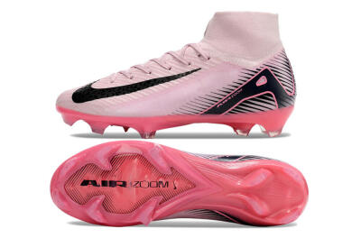 Nike Air Zoom Mercurial Superfly 10 Elite FG High-Tops Soccer Cleats - Pink/Black
