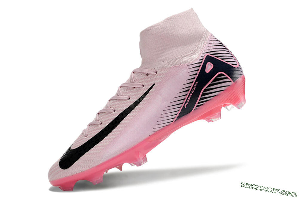 Nike Air Zoom Mercurial Superfly 10 Elite FG High-Tops Soccer Cleats - Pink/Black 5
