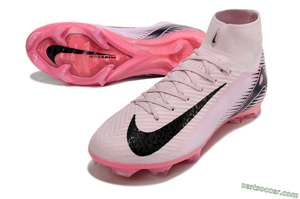 Nike Air Zoom Mercurial Superfly 10 Elite FG High-Tops Soccer Cleats - Pink/Black 3