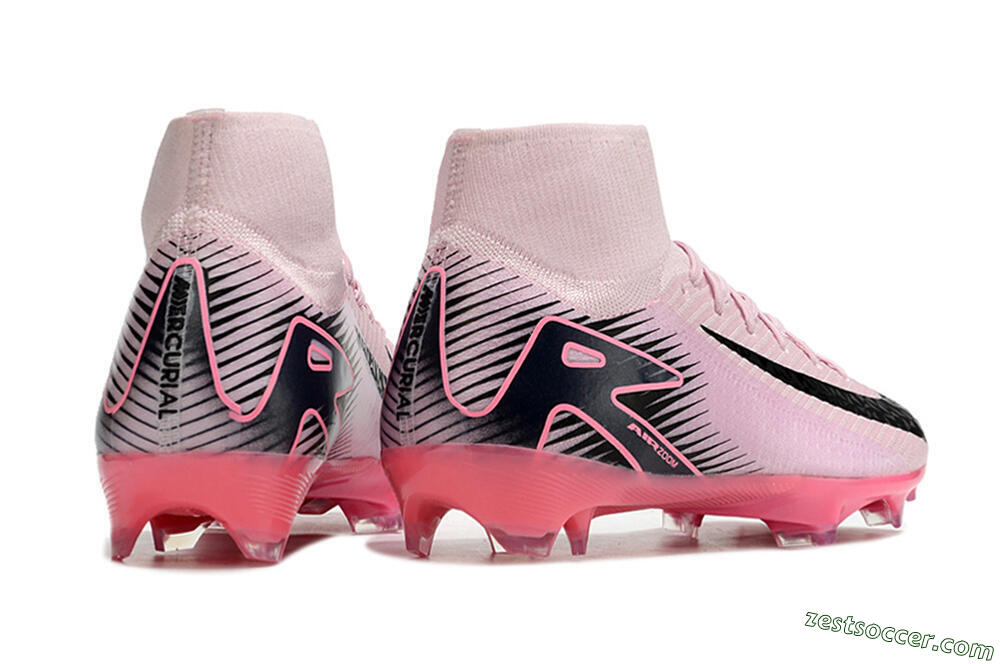 Nike Air Zoom Mercurial Superfly 10 Elite FG High-Tops Soccer Cleats - Pink/Black 6