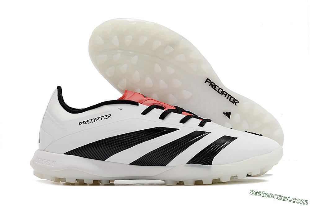Adidas Predator 24 Elite TF Low-Tops Soccer Shoes - White/Black/Red 0