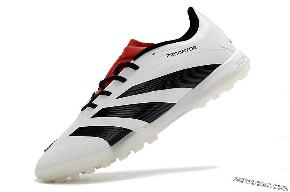 Adidas Predator 24 Elite TF Low-Tops Soccer Shoes - White/Black/Red 5