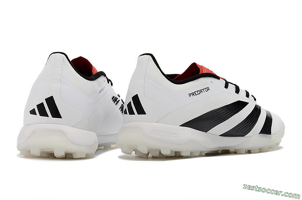 Adidas Predator 24 Elite TF Low-Tops Soccer Shoes - White/Black/Red 6