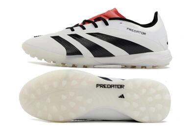 Adidas Predator 24 Elite TF Low-Tops Soccer Shoes - White/Black/Red