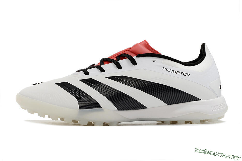 Adidas Predator 24 Elite TF Low-Tops Soccer Shoes - White/Black/Red 2
