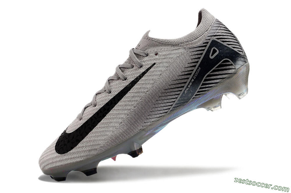 Nike Air Zoom Mercurial Vapor 16 Elite FG Low-Tops Soccer Cleats - Grey/Black/Gold 5