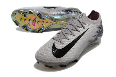 Nike Air Zoom Mercurial Vapor 16 Elite FG Low-Tops Soccer Cleats - Grey/Black/Gold