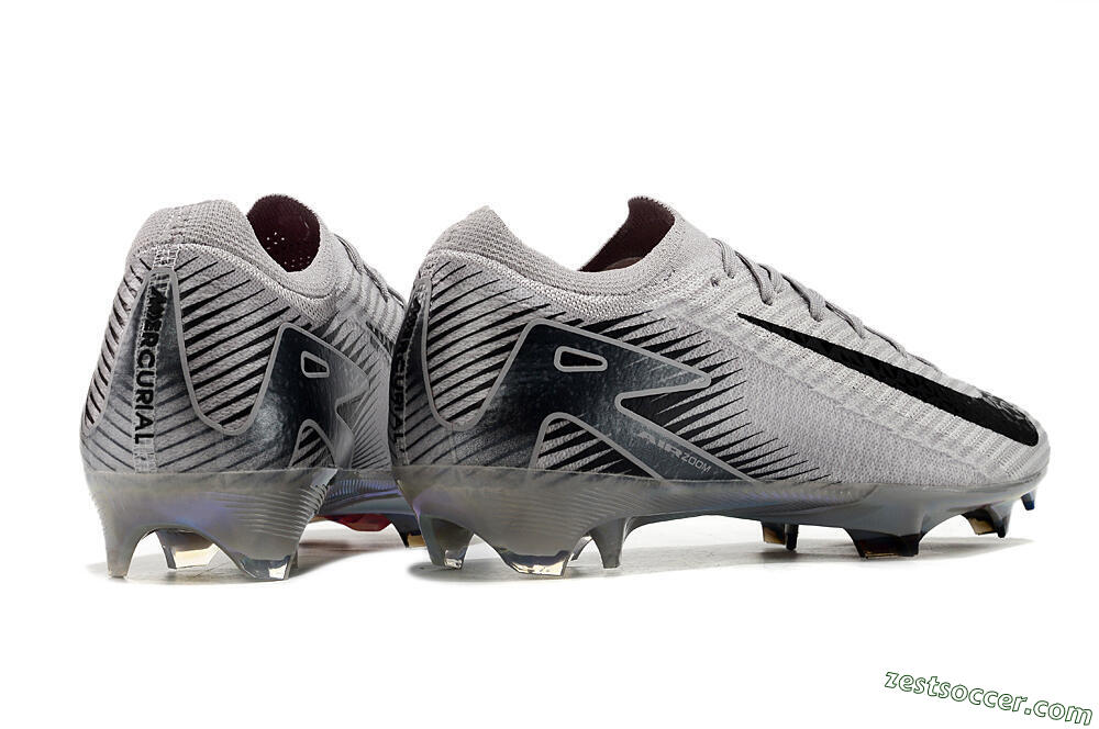 Nike Air Zoom Mercurial Vapor 16 Elite FG Low-Tops Soccer Cleats - Grey/Black/Gold 6