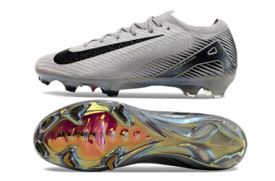 Nike Air Zoom Mercurial Vapor 16 Elite FG Low-Tops Soccer Cleats - Grey/Black/Gold