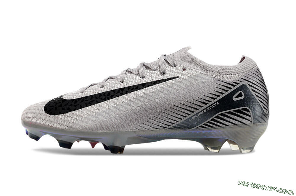 Nike Air Zoom Mercurial Vapor 16 Elite FG Low-Tops Soccer Cleats - Grey/Black/Gold 2