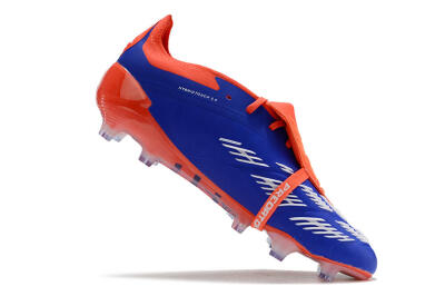 Adidas Predator Elite Foldover Tongue FG Low-Tops Soccer Cleats - Blue/White/Red