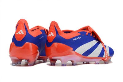 Adidas Predator Elite Foldover Tongue FG Low-Tops Soccer Cleats - Blue/White/Red