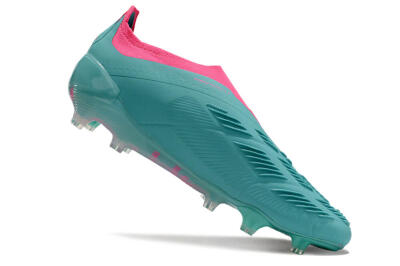 Adidas Predator+ 24 Elite Laceless FG Low-Tops Soccer Cleats - Jade/Pink/Purple