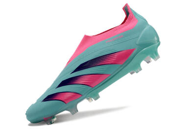 Adidas Predator+ 24 Elite Laceless FG Low-Tops Soccer Cleats - Jade/Pink/Purple