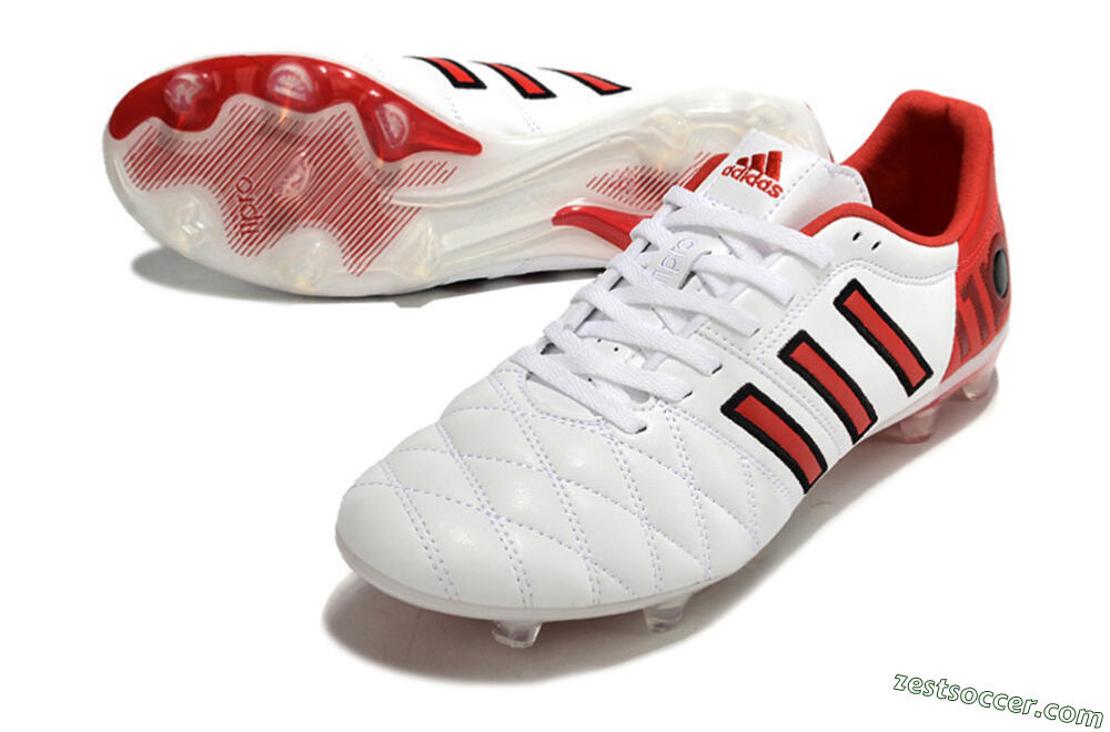 Adidas Adipure 11Pro x PD25 Trx FG Low-Tops Soccer Cleats - White/Red/Black 3
