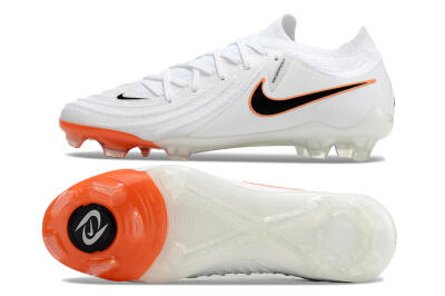 Nike Phantom Luna Elite NU FG Low-Tops Soccer Cleats - White/Black/Orange