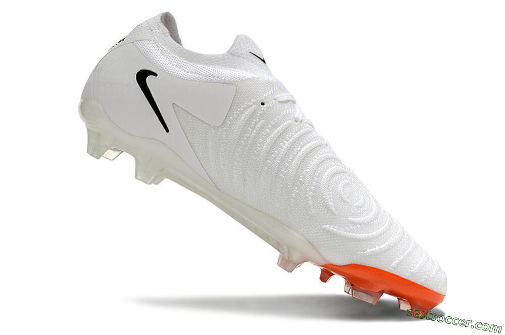 Nike Phantom Luna Elite NU FG Low-Tops Soccer Cleats - White/Black/Orange 4