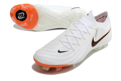 Nike Phantom Luna Elite NU FG Low-Tops Soccer Cleats - White/Black/Orange