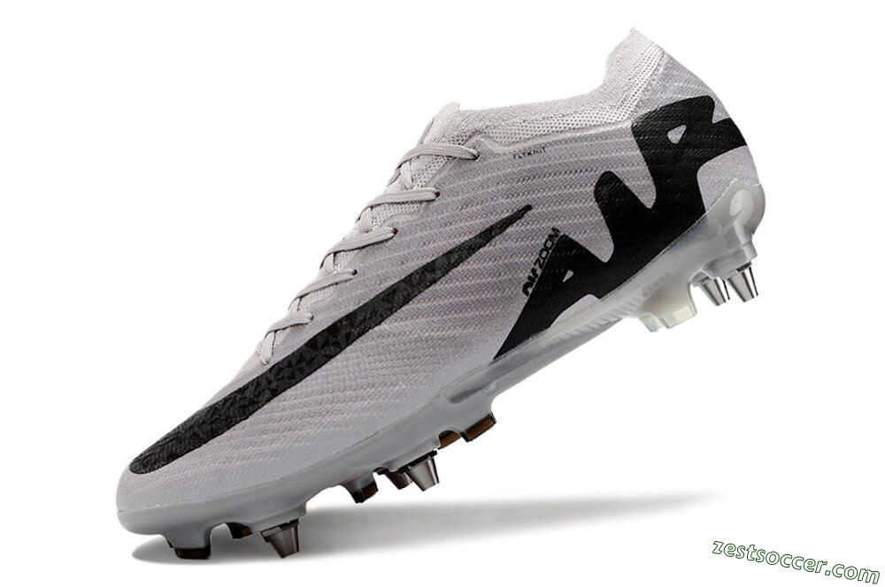 Nike Air Zoom Mercurial Vapor 15 Elite SG Low-Tops Soccer Cleats - Grey/Black/Pink 5