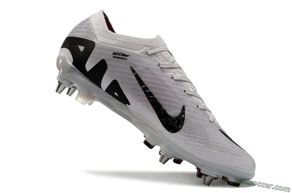 Nike Air Zoom Mercurial Vapor 15 Elite SG Low-Tops Soccer Cleats - Grey/Black/Pink 4
