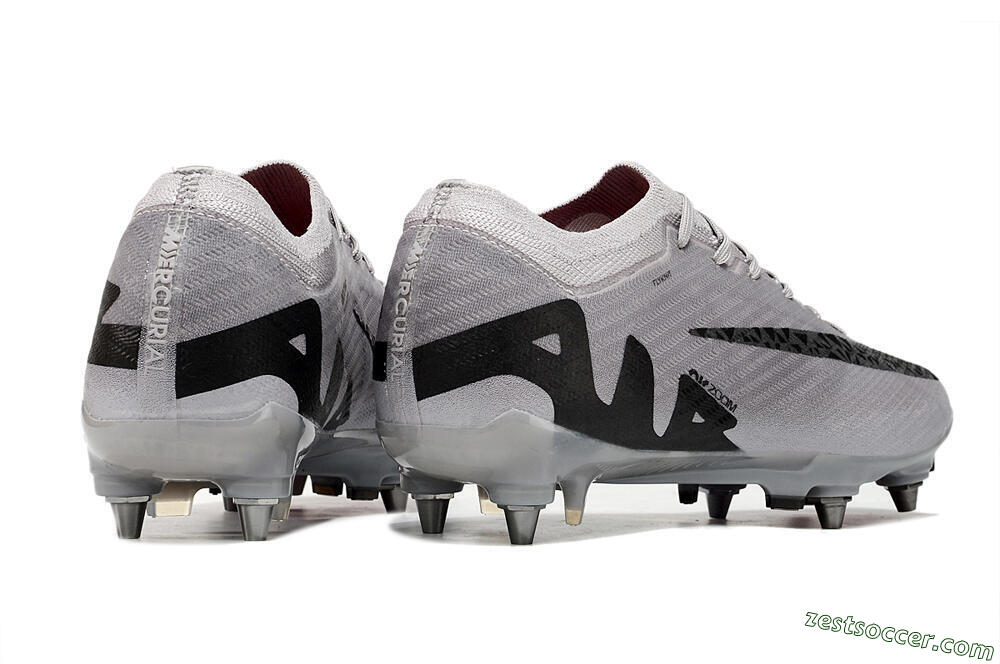Nike Air Zoom Mercurial Vapor 15 Elite SG Low-Tops Soccer Cleats - Grey/Black/Pink 6