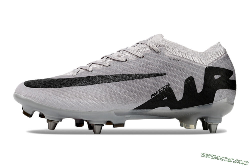 Nike Air Zoom Mercurial Vapor 15 Elite SG Low-Tops Soccer Cleats - Grey/Black/Pink 2