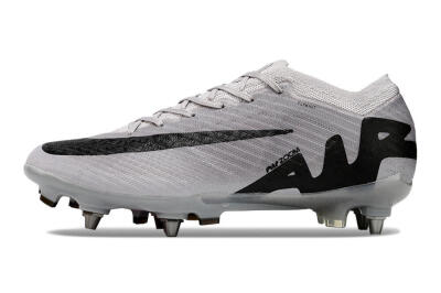 Nike Air Zoom Mercurial Vapor 15 Elite SG Low-Tops Soccer Cleats - Grey/Black/Pink
