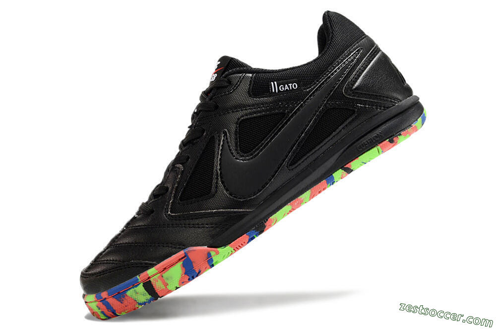 Supre x Nike SB Gato IC Low-Tops Soccer Shoes - Black/Red/Blue 5
