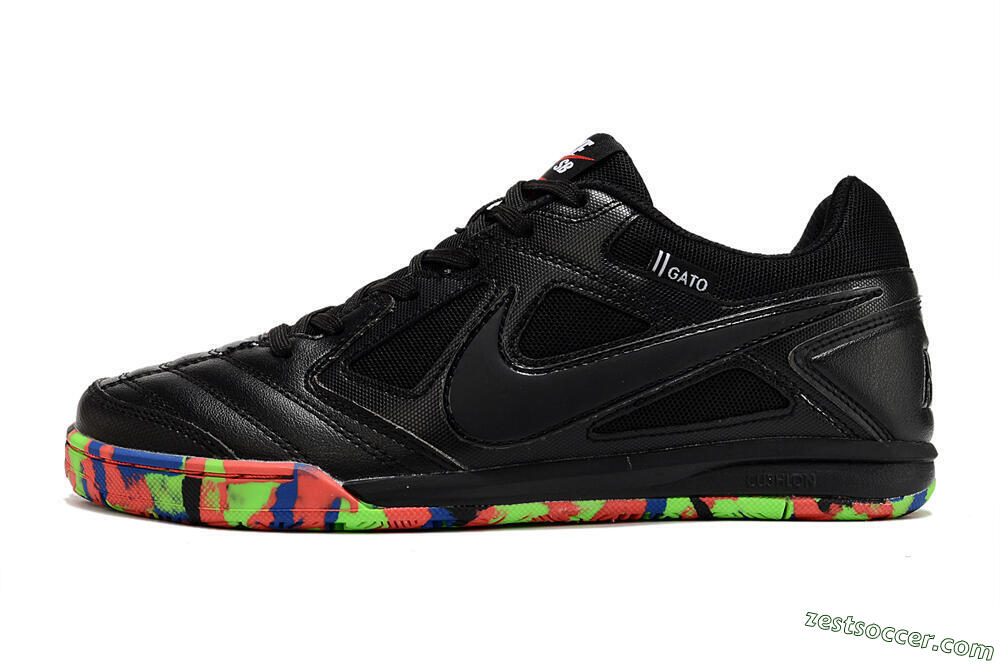 Supre x Nike SB Gato IC Low-Tops Soccer Shoes - Black/Red/Blue 2