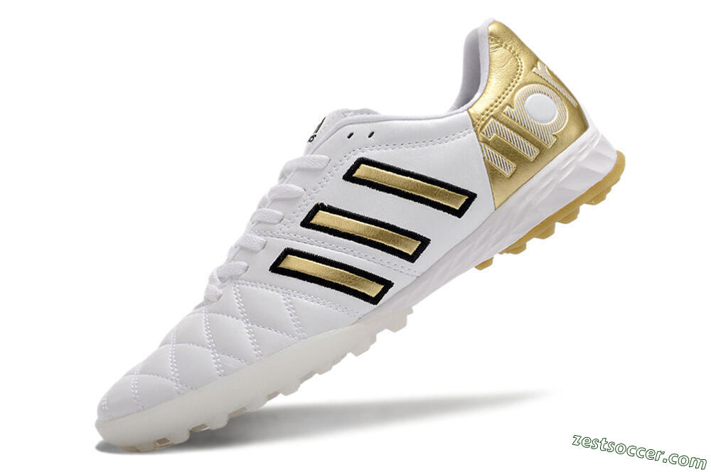 Adidas AdiPure Limited Edition 11PRO TK TF Low-Tops Soccer Shoes - White/Yellow/Gold 5